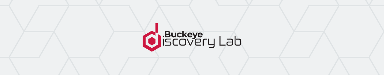 Buckeye Discovery Lab logo on geometric background
