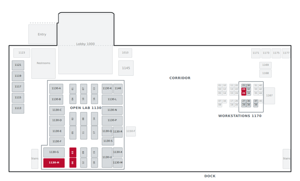Floorplan with Large Suite 2 rooms highlighted; details in the list below